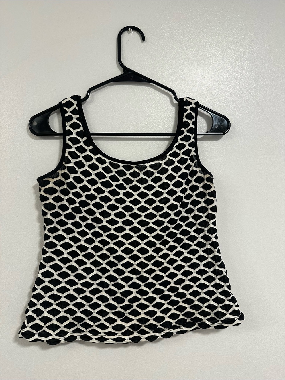 Black & White Patterned Tank Top - Women's